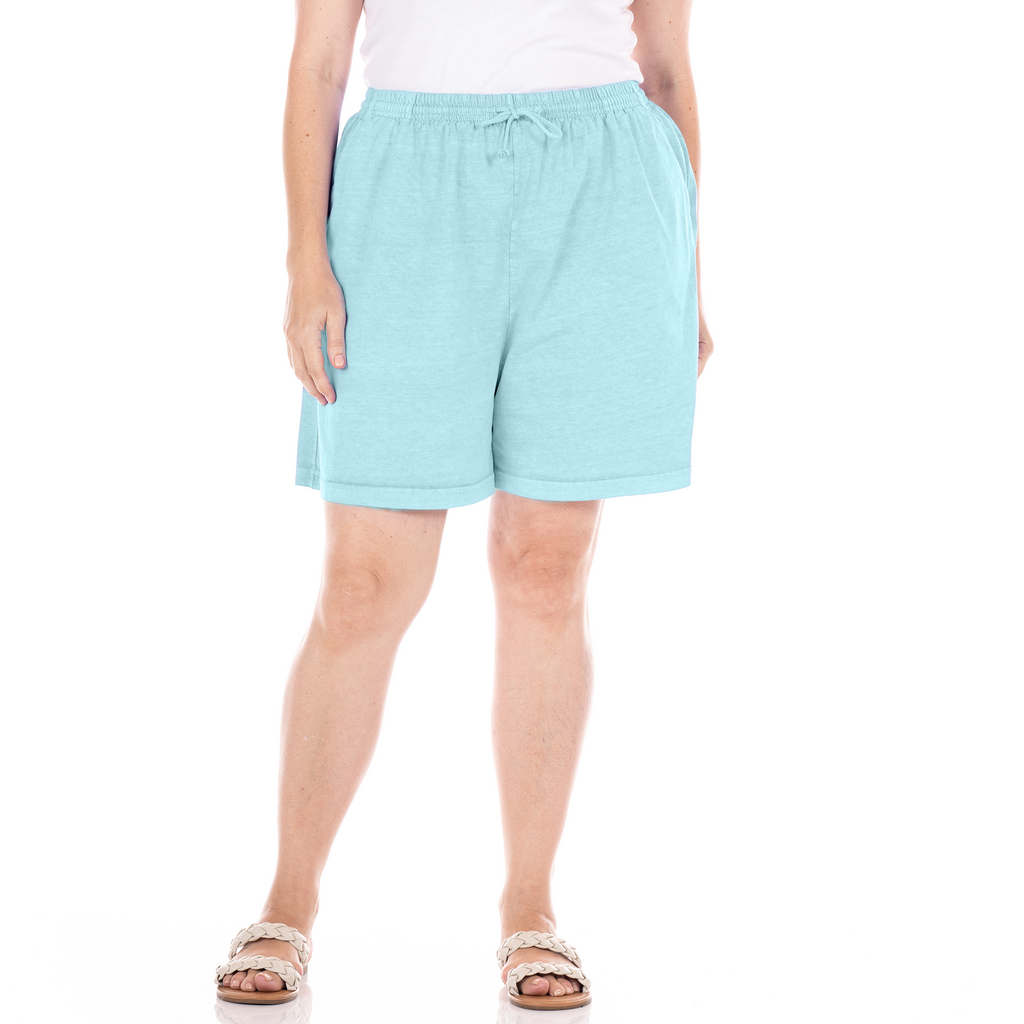 plus size jersey shorts for women