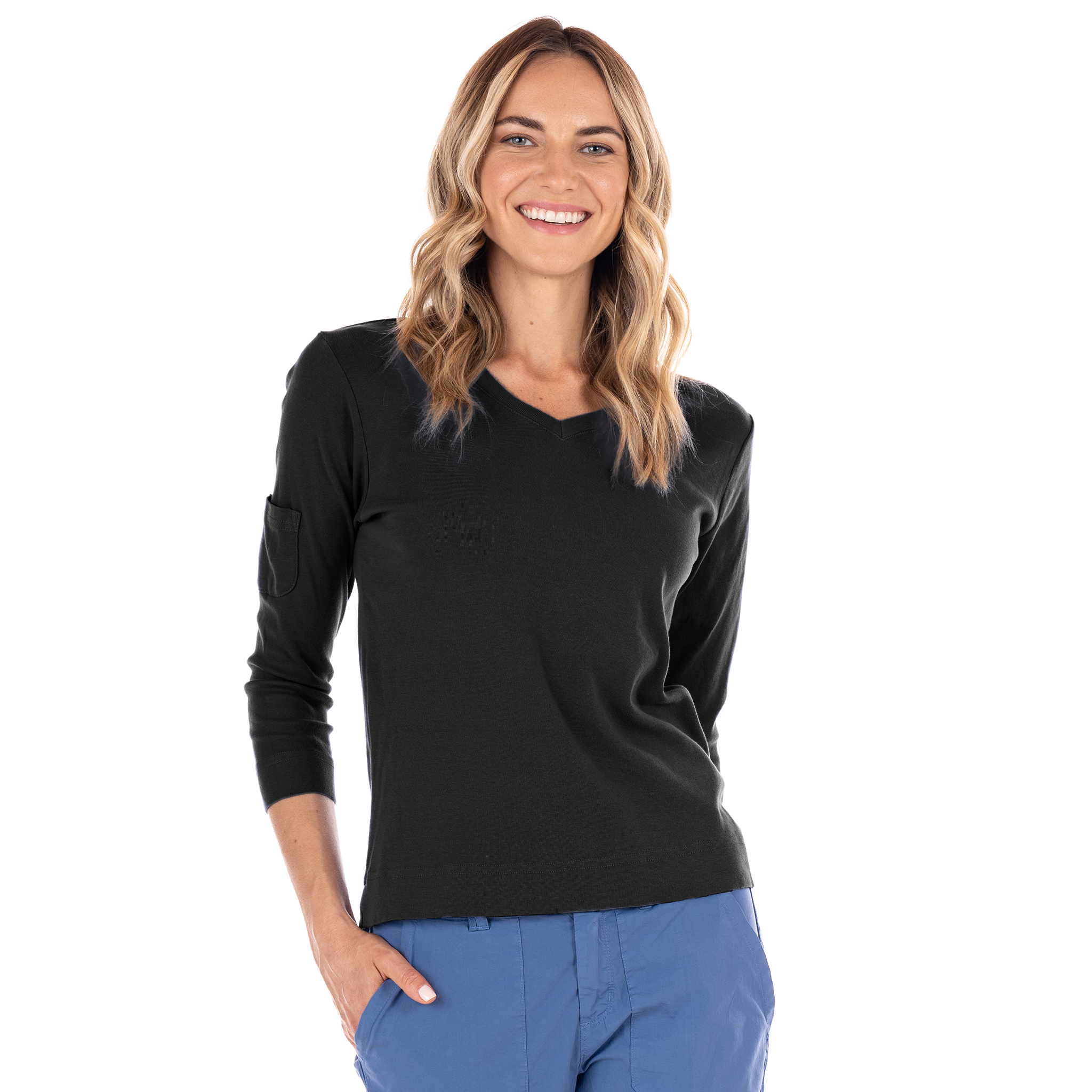 3/4 Sleeve Logo Fem T