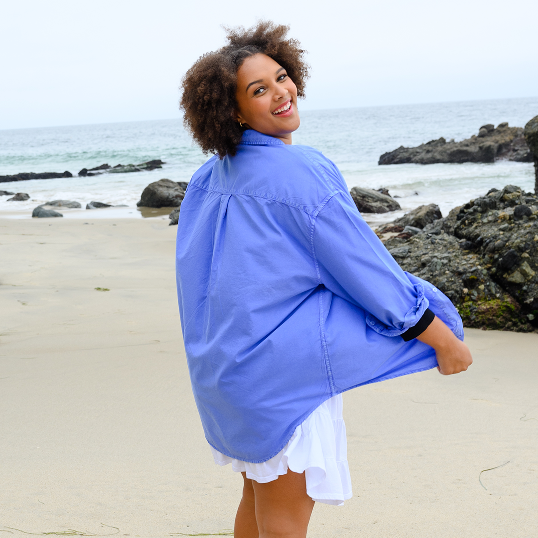 Womens plus size oxford button down collar shirts sales